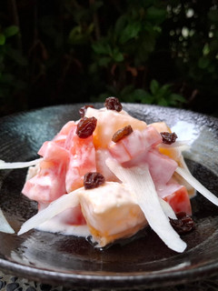 美味下午茶-酸甜濃香的水果山藥優格 的食譜成品照片