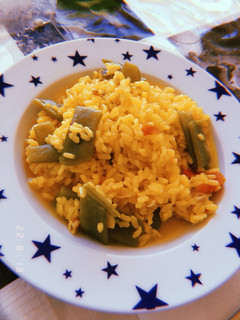 Una foto de Arroz con pollo y bachoqueta