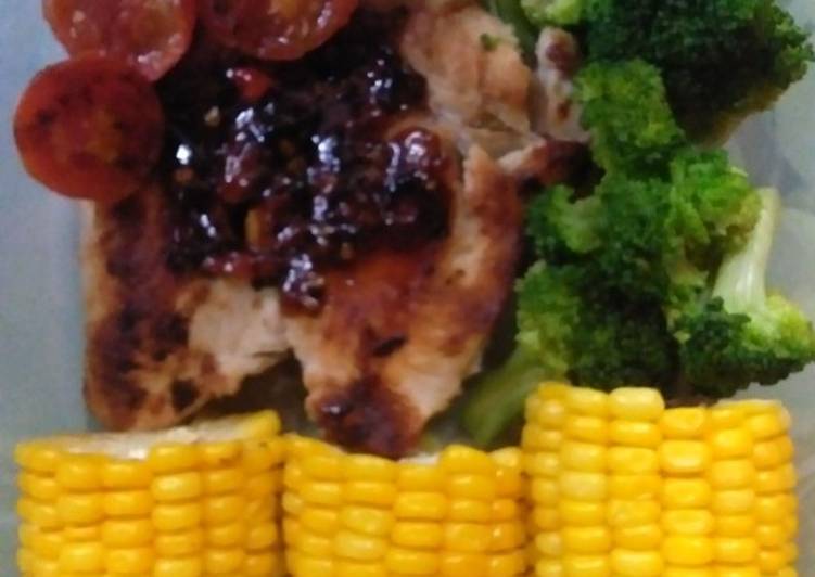 Cara Gampang Menyiapkan Dada Ayam grill says jamur tiram Anti Gagal