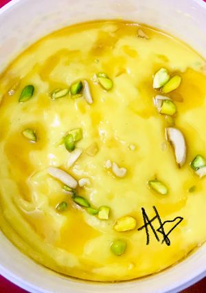 A picture of Organic Gondhoraj lemon custard pudding.