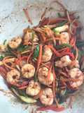 Chop suey de langostinos