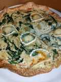 Quiche de hojaldre con espinacas y queso de cabra