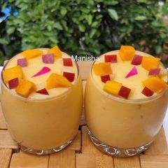 Apple Mango Custard Smoothie(Alphanso Recipe) A picture of Apple Mango Custard Smoothie(Alphanso Recipe).