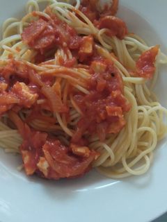 Foto resep Spaghetti Ayam Sosis saus bolognise