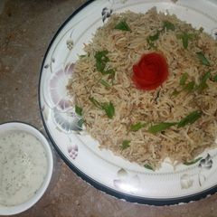 A picture of Qeema pulao.