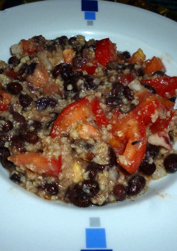 Una foto de Ensalada de azuki con mijo y potón
