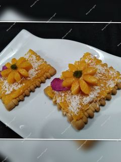 عکسی از دستور حلوای هویج بیسکوییتی