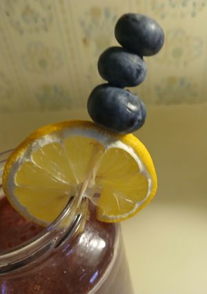 A picture of VashBake Specialty Blueberry lemonade.