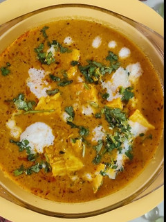 A picture of Butter paneer masala recipe without onion and garlic.