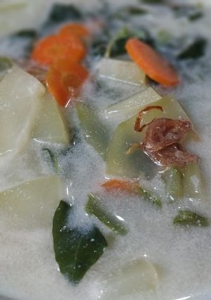 Foto resep Sayur Bobor Bayam dan Pepaya Muda