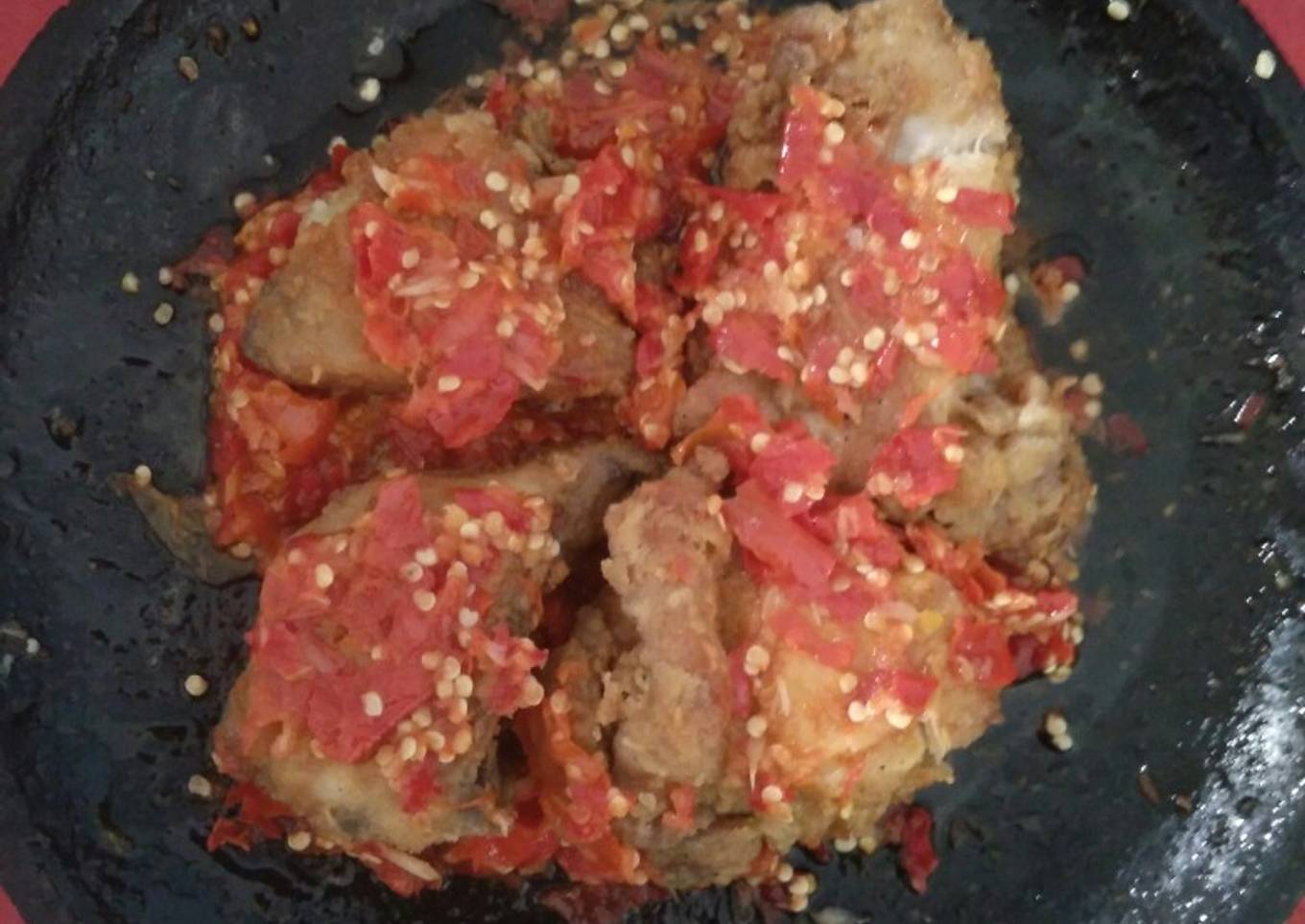 Ayam geprek hot