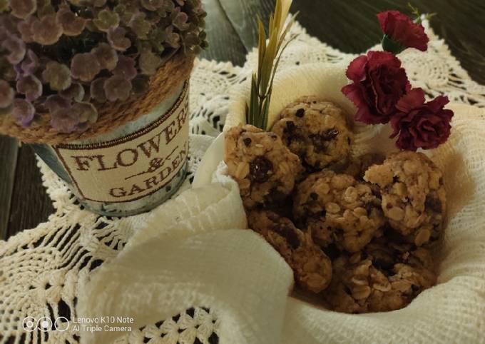 Crunchy Oatmeal Corn Oil Cookies (no mixer, no oven)