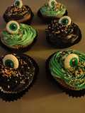 Cupcake à la vanille monstres pour Halloween