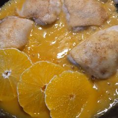 A picture of Chicken in an Orange Sauce.