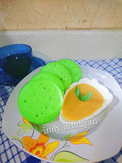 Foto resep Serabi pandan kuah kinca
