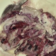 A picture of Bells Banana blu-berry Nice Cream.