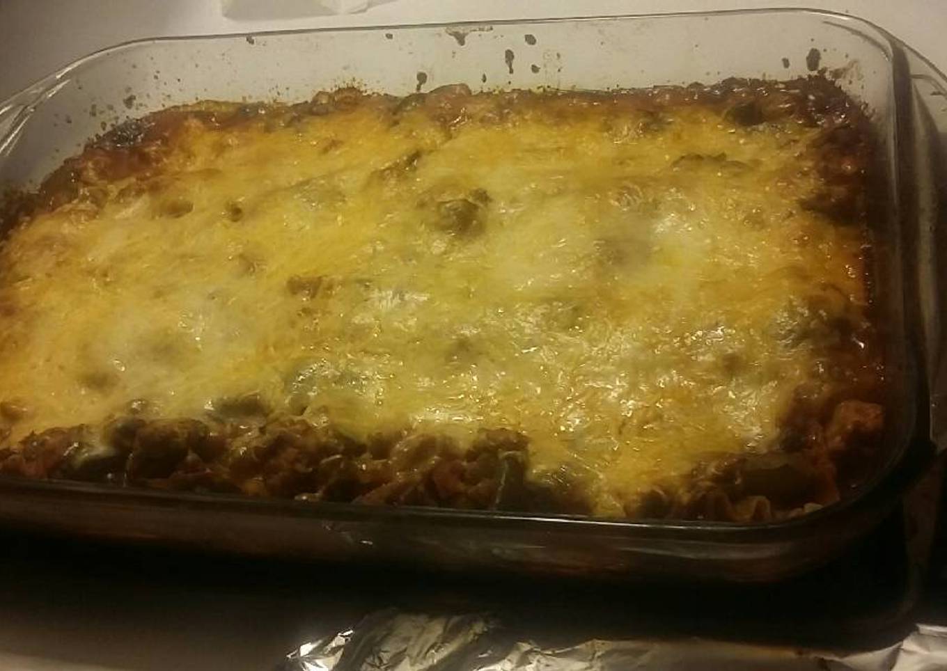 Lasagna with meat and vegetables