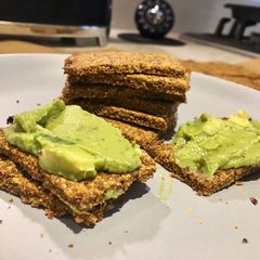 A picture of Homemade Flax & Almond Crackers.