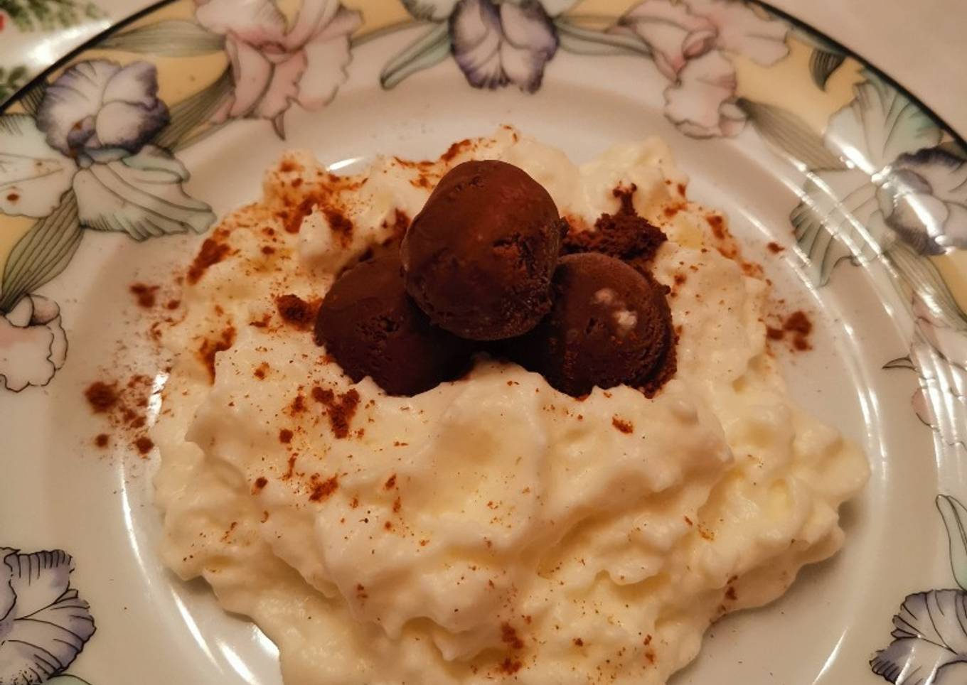 Espuma de arroz con leche