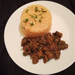 A picture of Simple Lunch Liver and Fried Rice.