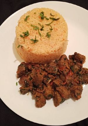 A picture of Simple Lunch Liver and Fried Rice.