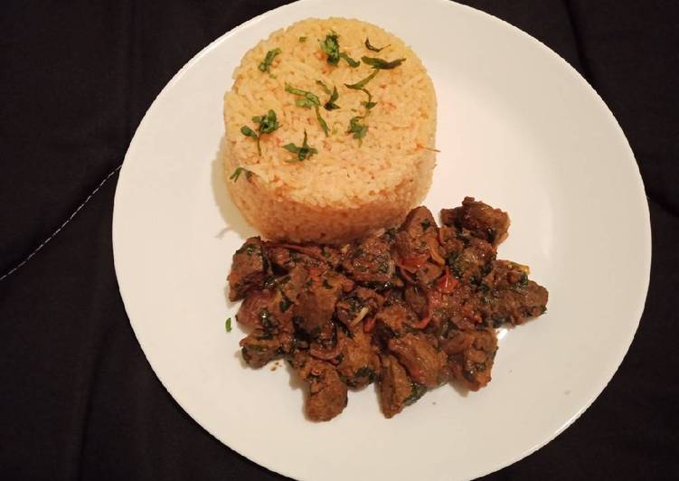Simple Lunch Liver and Fried Rice