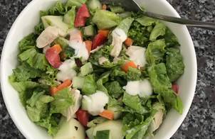 Salad gà rau + táo sốt phô mai golden farm