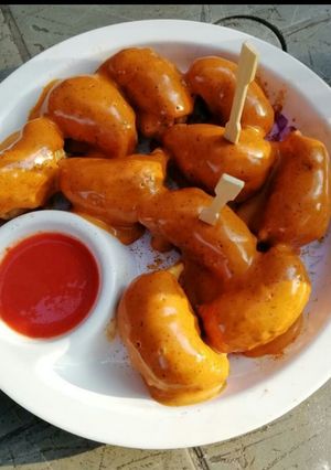 A picture of Tandoori momos.