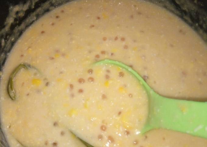 Bubur jagung + sagu mutiara