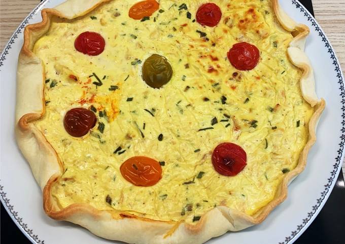 Quiche healthy thon ricotta tomate