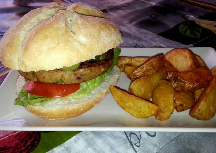 Hamburguesa de soja texturizada-(vegetariano-vegano)