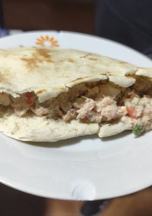 Una foto de Pan pita relleno