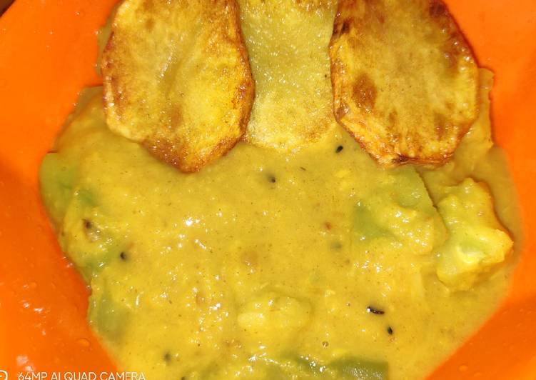 Recipe of Perfect Sabudana khichdi with fried potatoes
