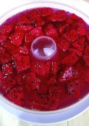 Foto resep Pudding buah naga