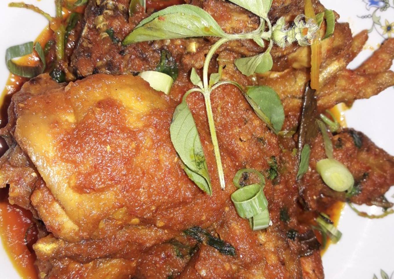 Ayam balado daun kemangi