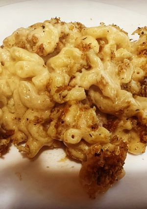A picture of Homemade Baked Mac and Cheese.