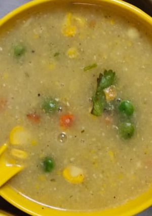 A picture of Sweetcorn soup.