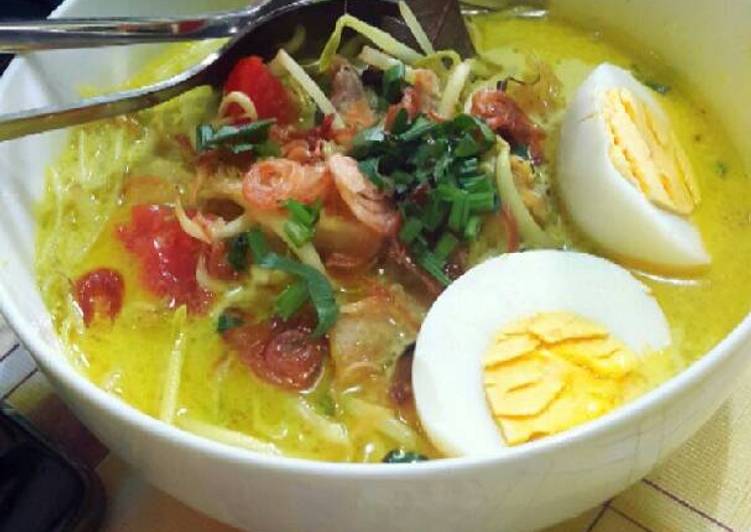 Cara Gampang Membuat Soto kuning ayam kampung, Lezat Sekali