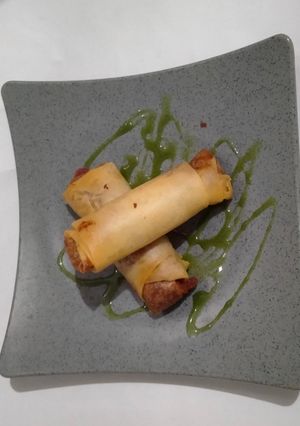 Foto resep Lumpia Ubi Ungu Matcha