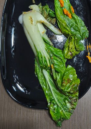 Una foto de Pak choi Braseado