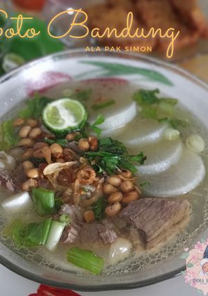 Foto resep Soto Bandung (soto daging sapi) kuah bening seger
