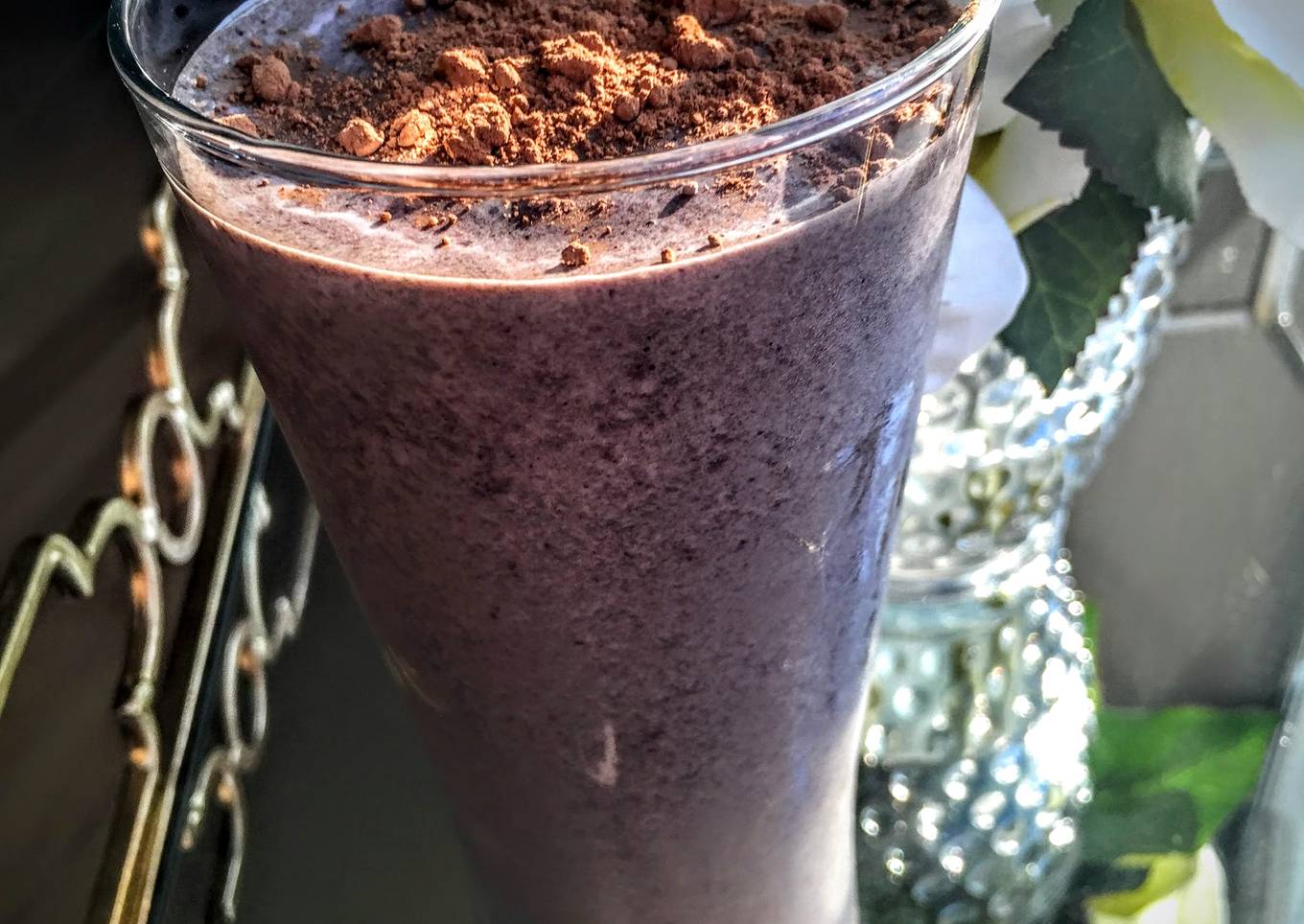 Blueberry Chocolate Protein Smoothie