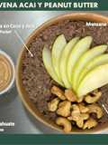 Bowl de Avena Acai y Peanut Butter