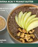 Bowl de Avena Acai y Peanut Butter