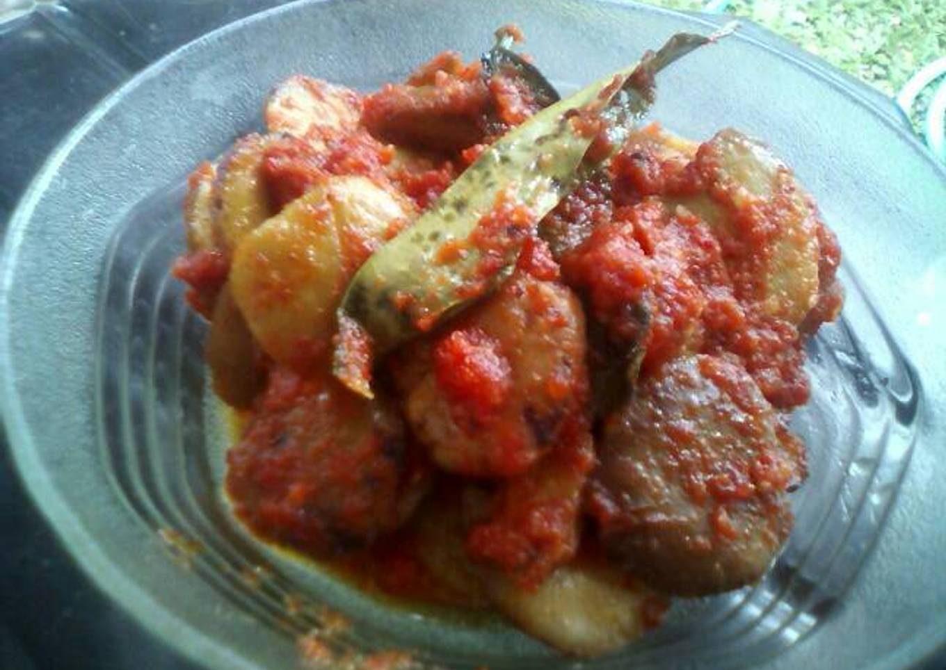 Jengkol dicabein (jengkol balado)