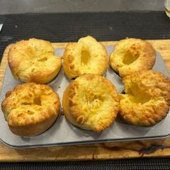 A picture of Worlds Best (and easiest) Yorkshire Puddings - Come on I am British :P - ENJOY its simple 3:3:3.