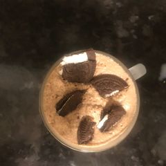 Oreo cookie shake A picture of Oreo cookie shake.