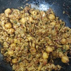 A picture of Chickpea Biryani.