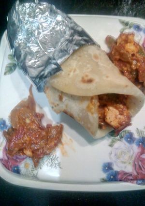 A picture of Paneer frankie.
