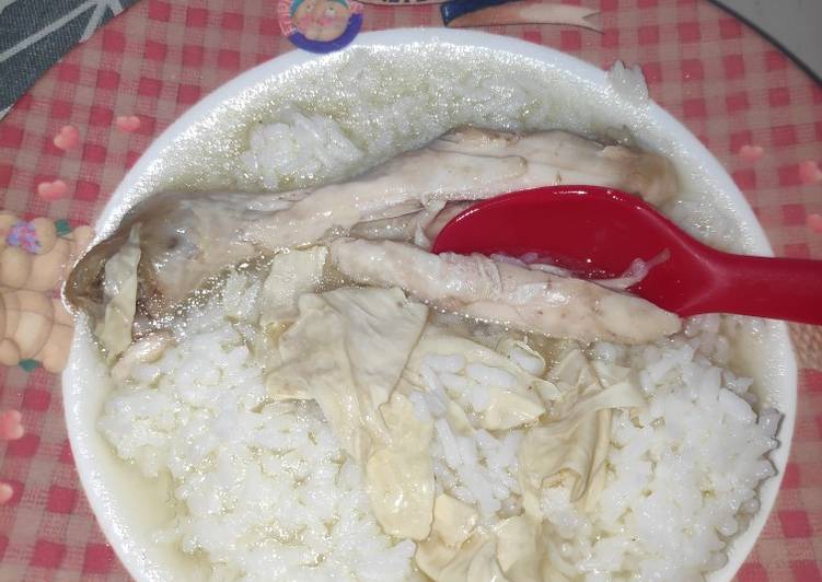 Proses Menyiapkan Sup Kembang Tahu Ayam Kampung Anti Gagal
